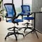 Flash Furniture Drafting Chair Blue Mesh Drafting Chair, Mesh, Blue BL-ZP-8805D-BLUE-GG - alternate 5